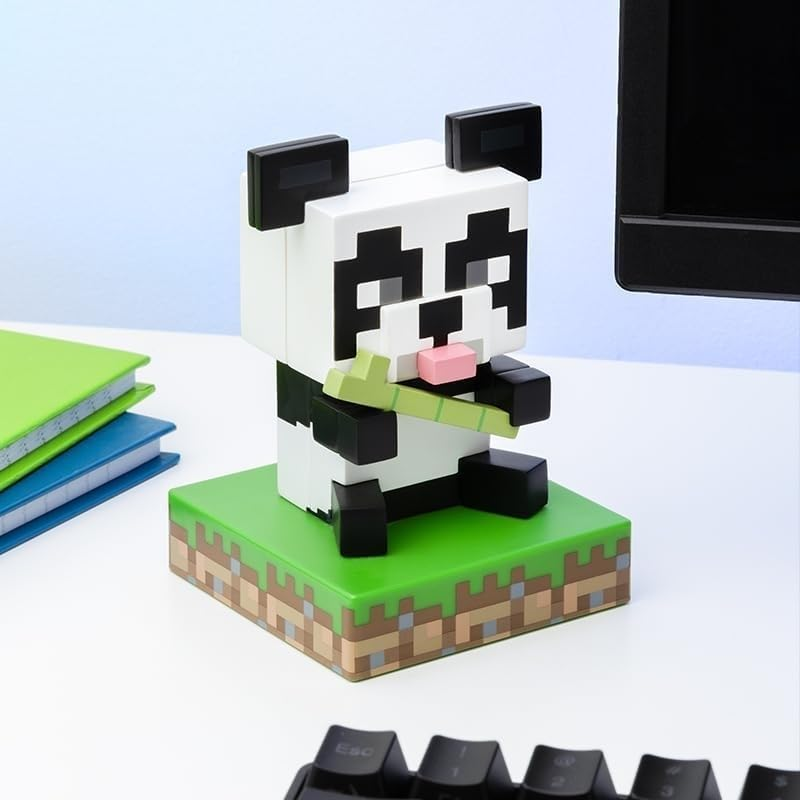 Paladone Minecraft Officially Licensed Panda Free Standing Desk Light, Gaming Room Decor and Merchandise for Boys and Girls, Nightlight Gift Accessory for Playroom and Bedroom image number 2