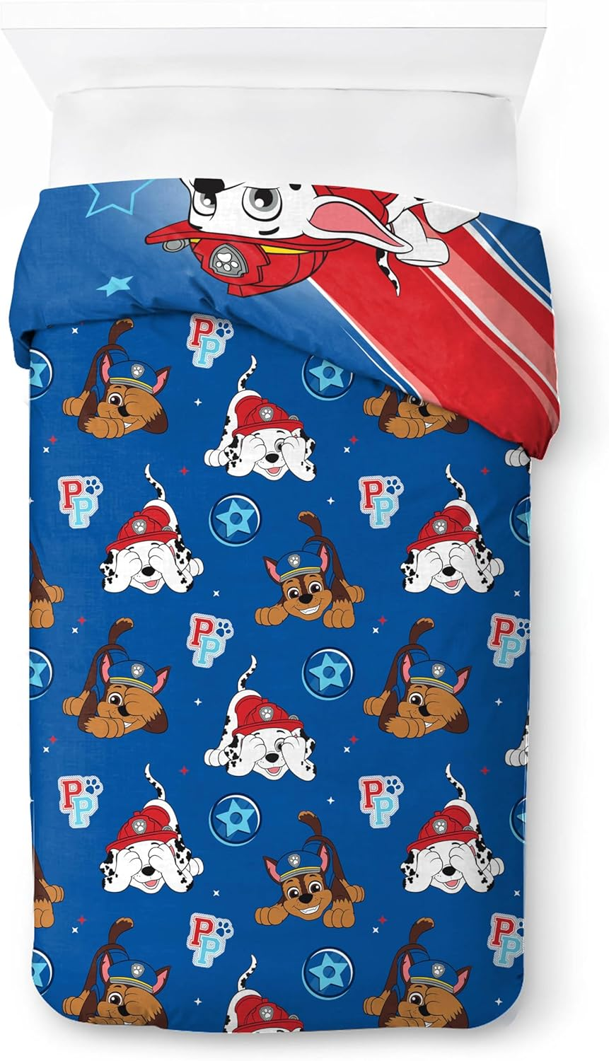 Jay Franco Nickelodeon Paw Patrol 100% Cotton Single Duvet Cover Set - Chase Blue Bedding Includes Pillowcase 80 X 80 Cm image number 5