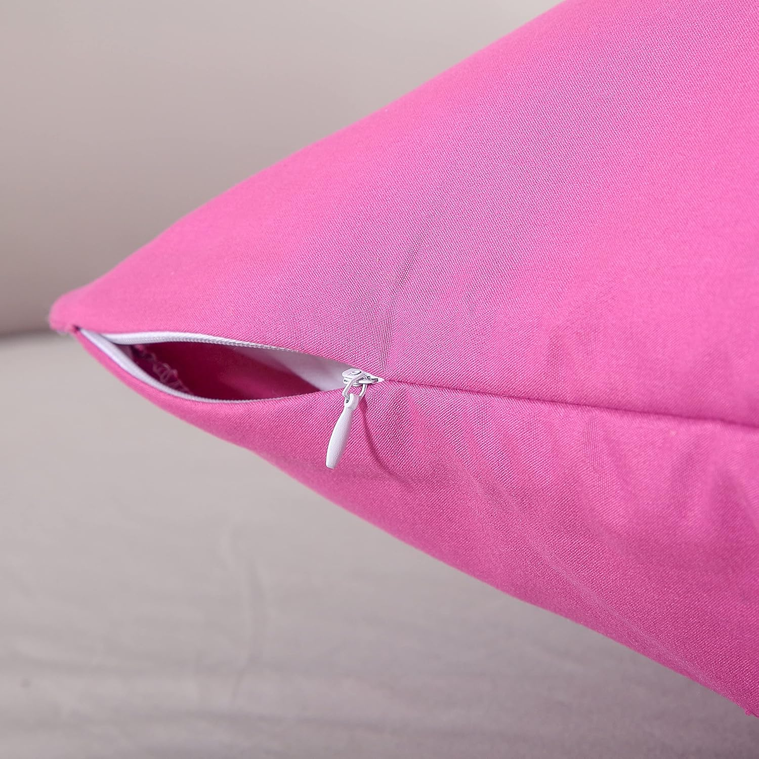 EVOLIVE Ultra Soft Microfiber Body Pillow Cover/Pillowcases 21"X54" with Hidden Zipper Closure (21"X54" Body Pillow Cover, Fuchisa Red) image number 1