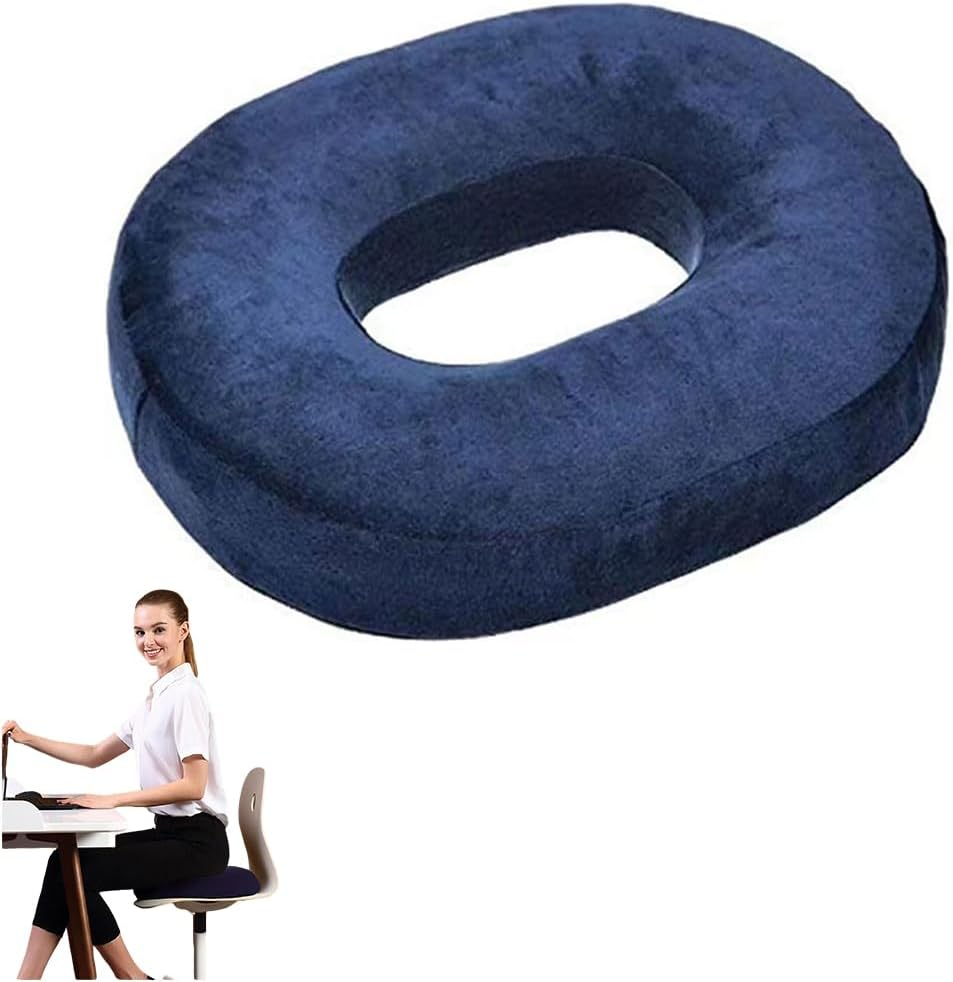 Memory Foam Seat Cushion, Donut Cushion for Hemorrhoid & Coccyx Pain Relief, Postpartum & Pregnancy Support, Car & Office Chair Cushion for Pressure Relief image number 2