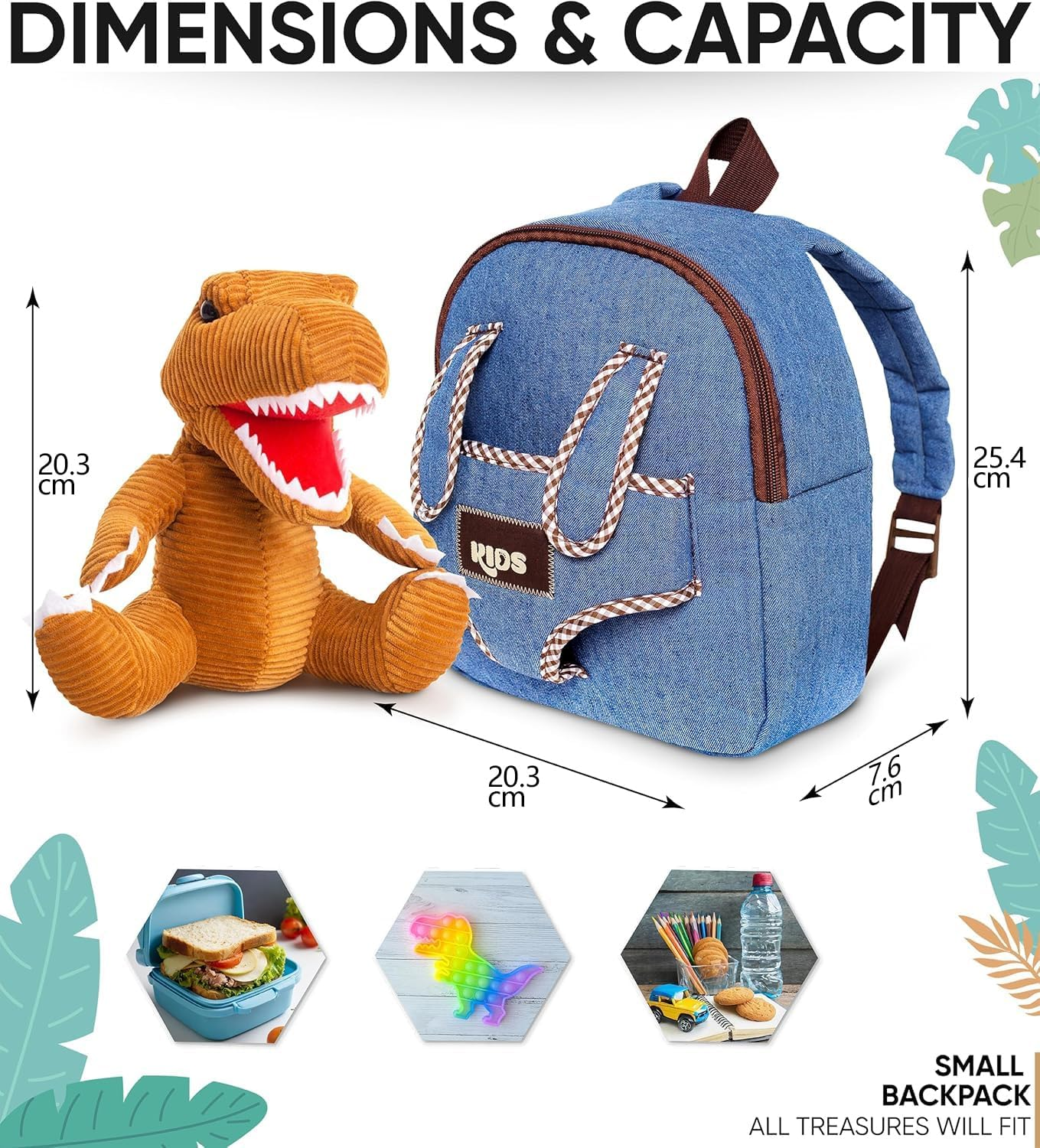 Jiaozoum Schoolbag Backpack for Boys, Dinosaur Book Bag with Adjustable Shoulder Straps & Padded Back, New Semester Gifts Bag for Children 2-5 Y.O. image number 5