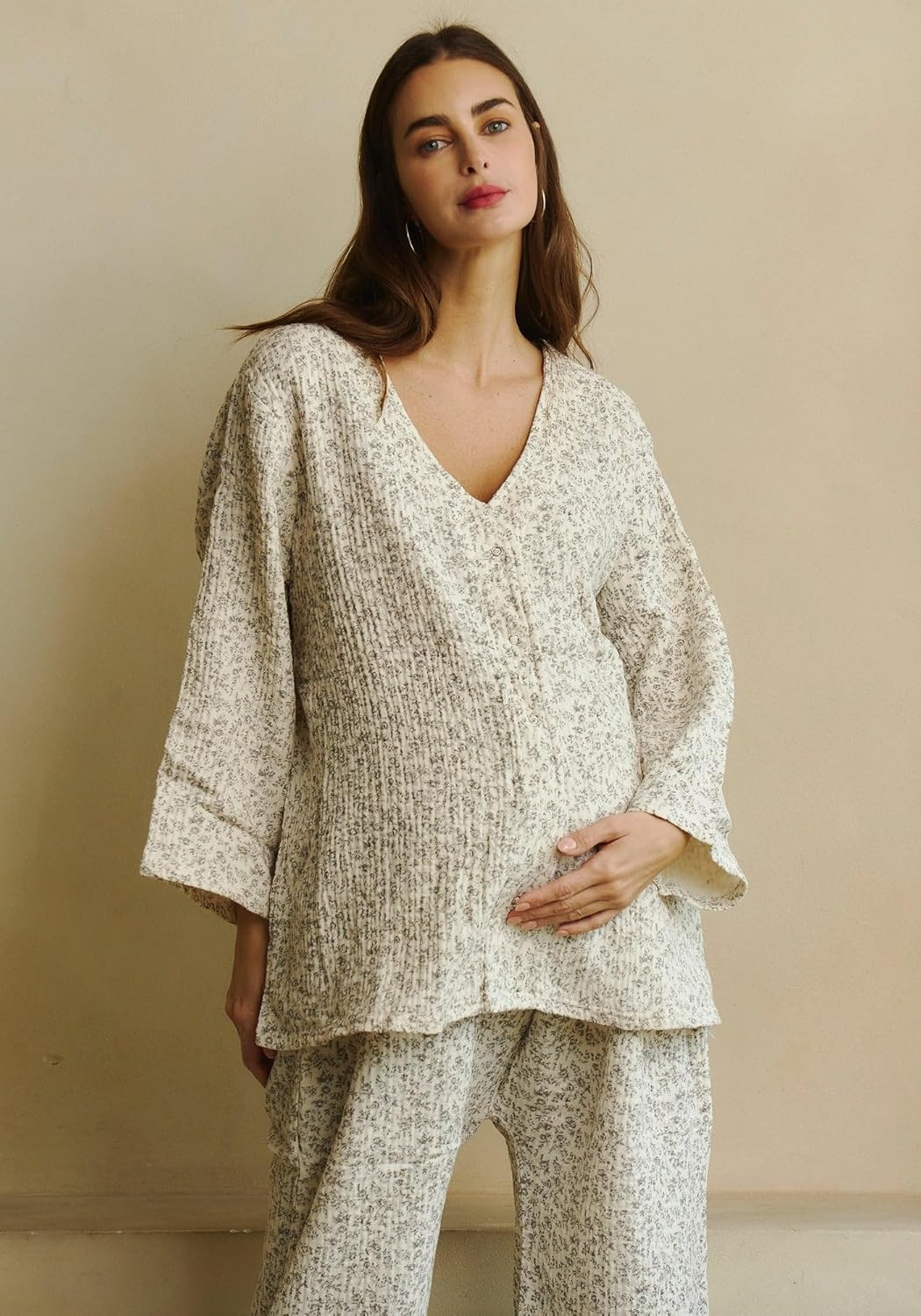 Modal Guaze Nursing Set, Ichika, L/XL image number 4