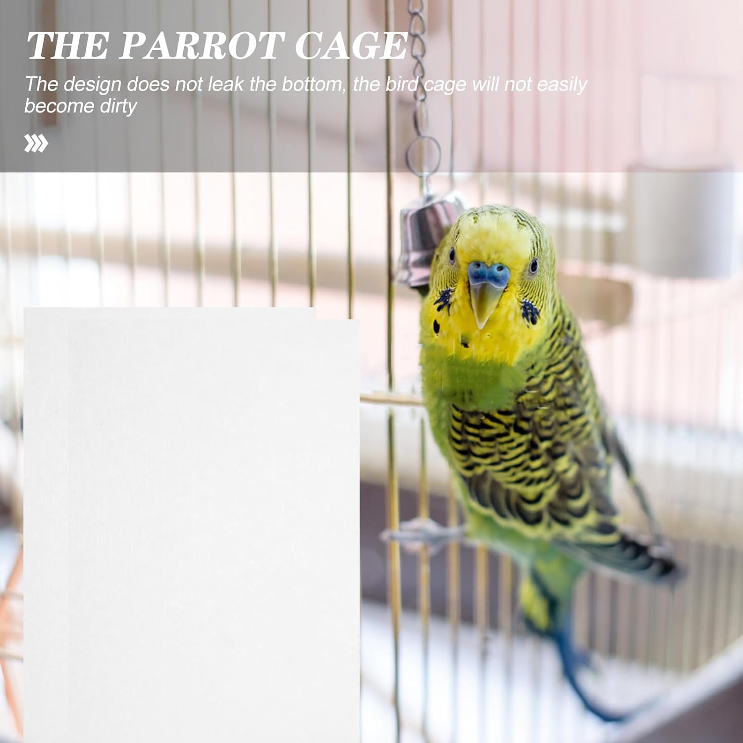 Yardwe 100Pcs Bird Cage Liners Parrot Cage Paper Mats Absorbent Leakproof Bird Cage Mat for Birds image number 2