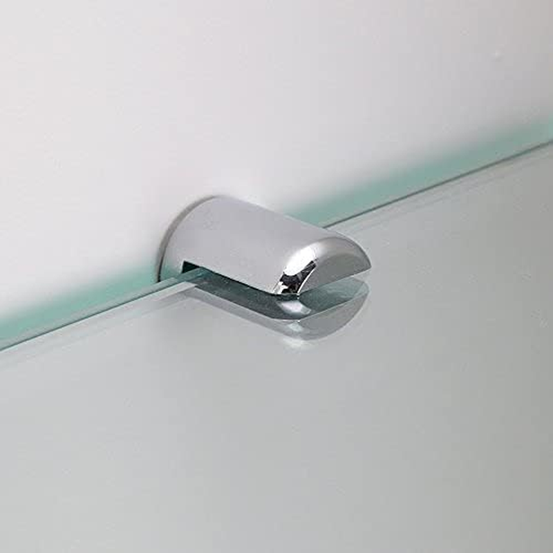 ELEGANT Corner Glass Shelf for Bathroom 8Mm Tempered Toughen Clear round Glass 312X255Mm image number 3