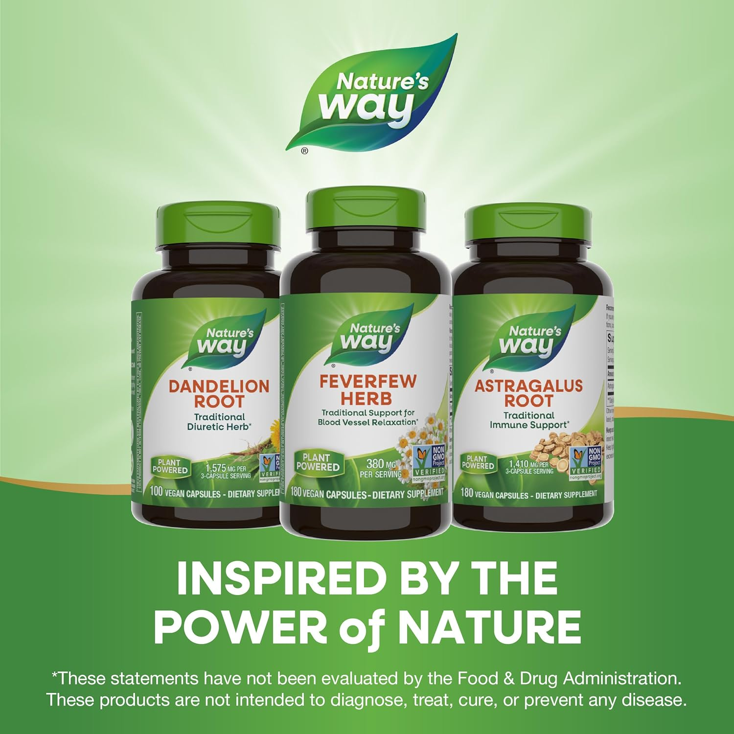 Nature'S Way Feverfew; 380 Mg TRU-ID Certified Non-Gmo Project Vegetarian; 180 Count image number 5