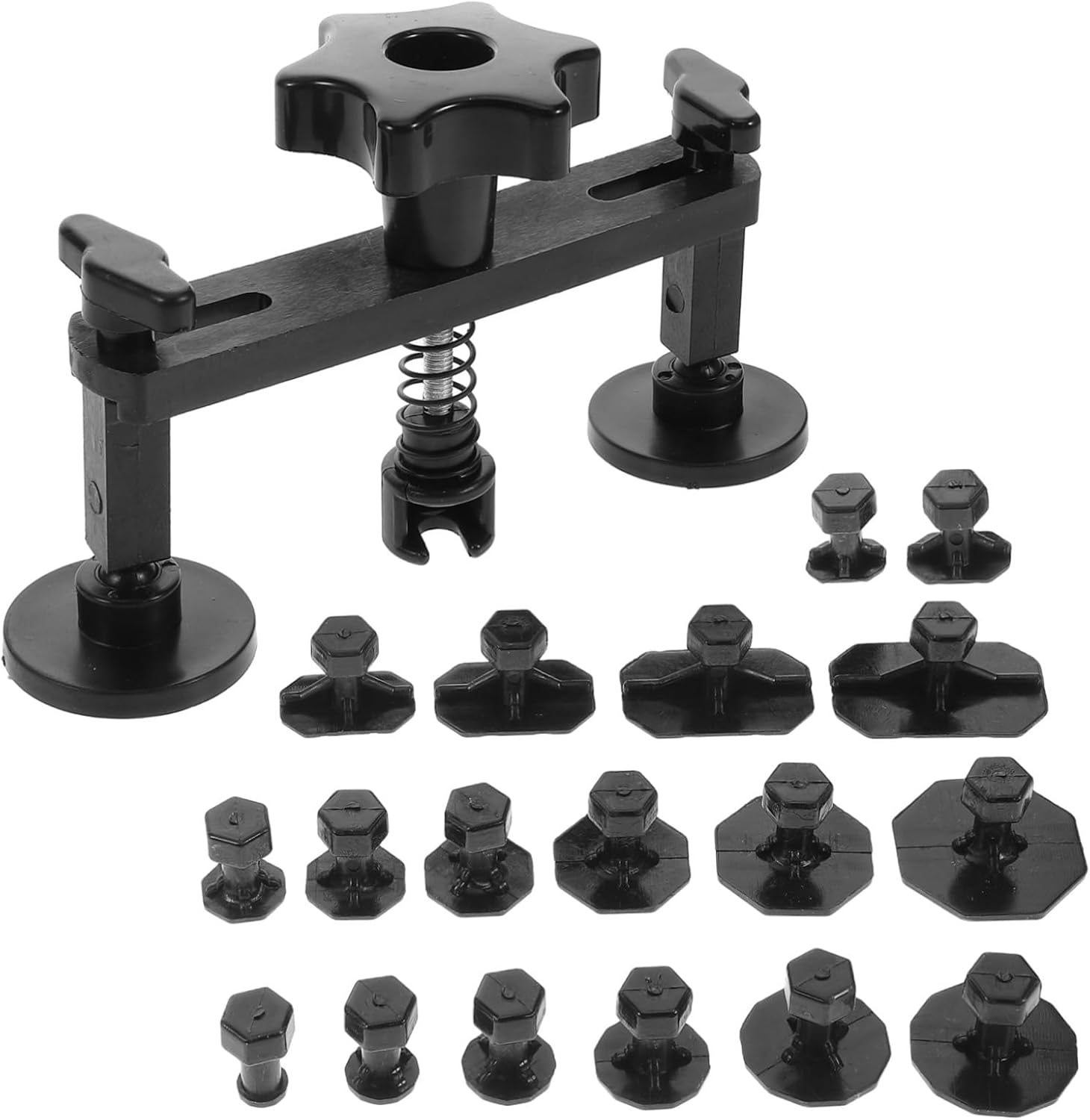 Cabilock Car Dent Removal Kit with Suction Pad and 18 Adhesive Tabs Black Paintless Dent Puller Tool Set Hail Damage Repair Equipment for Automotive Body and Bumpers image number 2