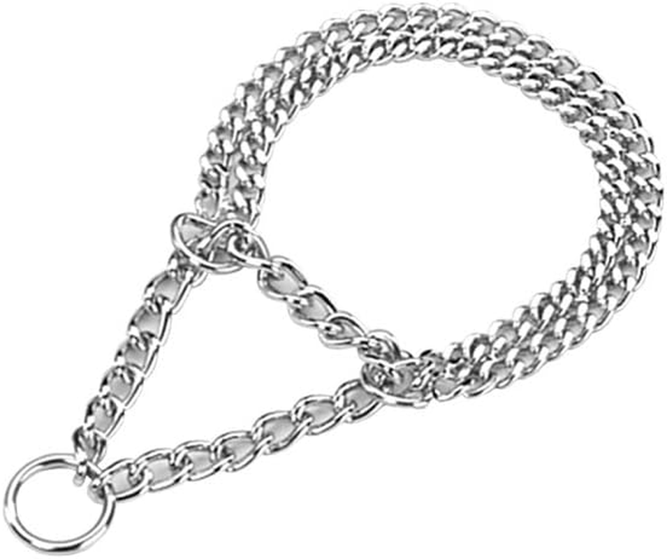 Nobby Double Row Chrome Dog Chain Choker image number 1