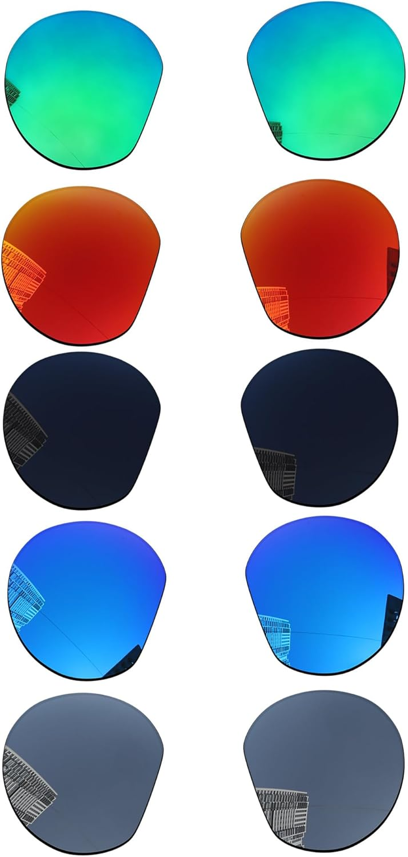 Acefrog 5 Pairs Polarized Replacement Lenses for Oakley Meta HSTN OW8002 AI Glasses Sunglasses, Perfectly Fit, Shatterproof, Anti-Scratch, Value Pack