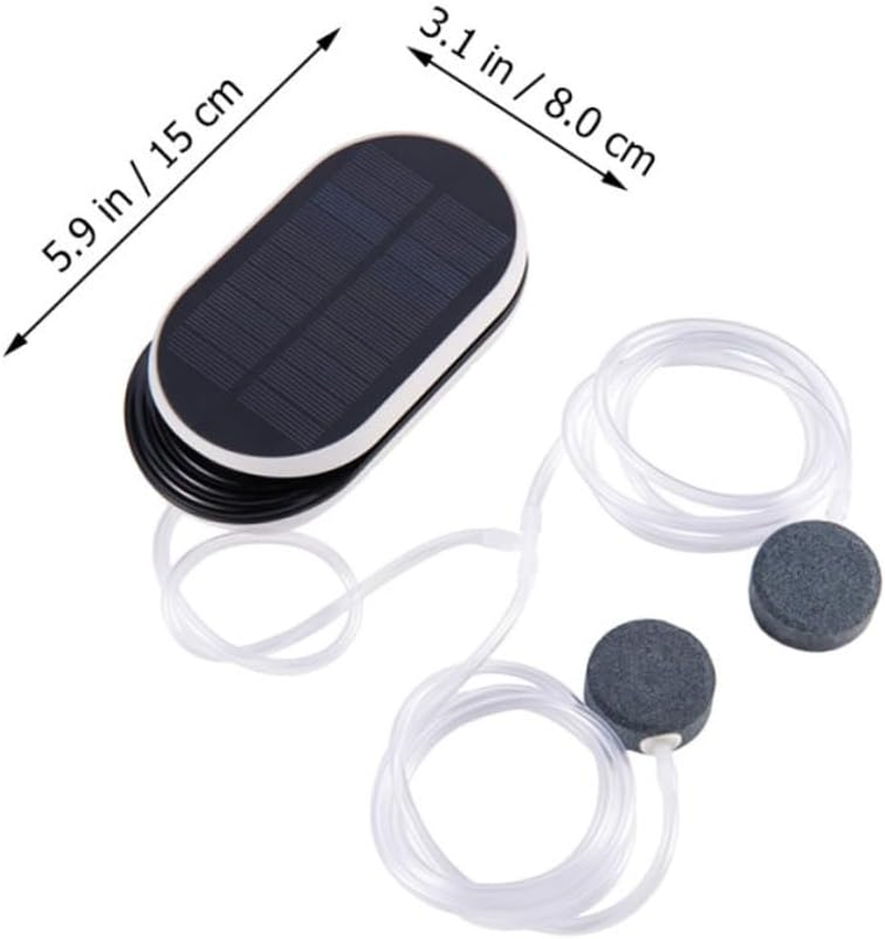 Homoyoyo Solar Powered Aerator Portable Oxygen Pump with Noise Reduction Lightweight Outdoor Air Pump for Fishing and Pool Oxygenation Continuous Use image number 6