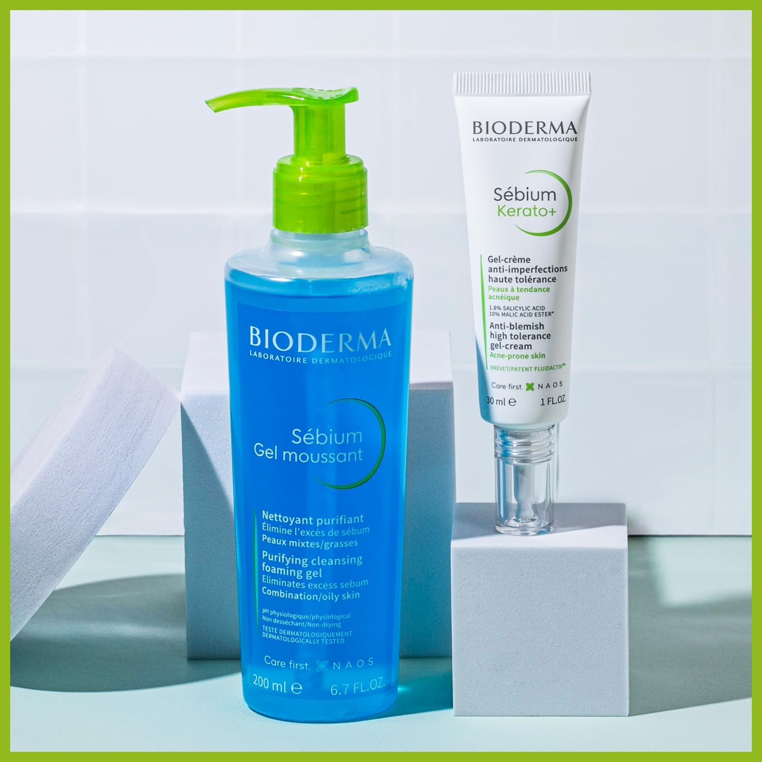 BIODERMA S&eacute;bium H2O Micellar Water - Purifying Makeup Remover Cleanser Solution for Oily Acne-Prone Skin, 250Ml