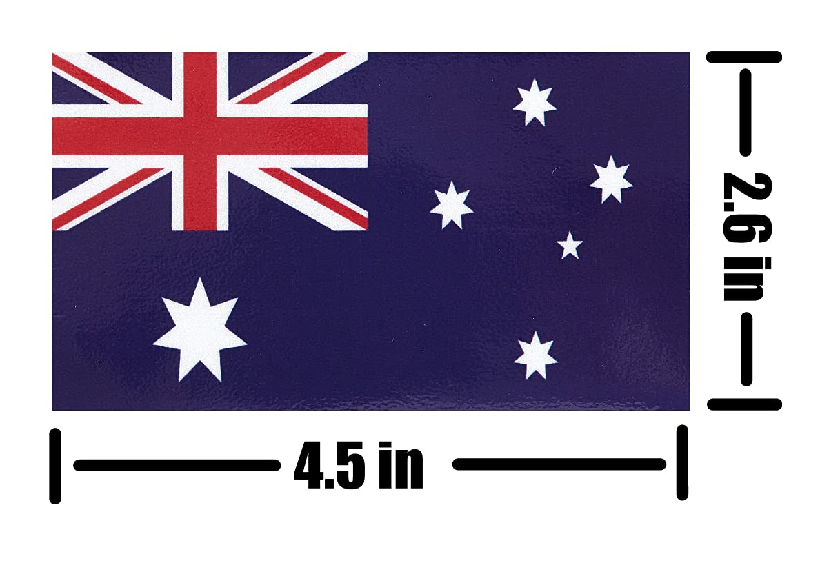 HSQ 5 Pcs Australia Flag Vinyl Decal, Tactical Australian Flag Decal Sticker, Australia Stickers for Vehicles Car Window Bumper 2.5 X 4.5 Inch - Armenia image number 7