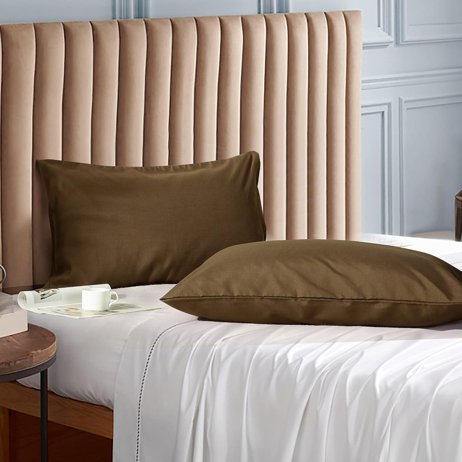 EVOLIVE Ultra Soft Microfiber Body Pillow Cover/Pillowcases 21"X54" with Hidden Zipper Closure (21"X54" Body Pillow Cover, Fuchisa Red)