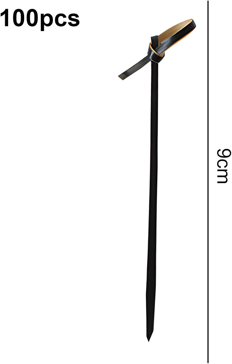 200Er Pack Cocktail Picks, Toothpicks for Appetizers, Natural Bamboo Knot Skewers, Mini Food Sticks, Fancy Tooth Picks for Fruit,Charcuterie,Cocktail Garnish Accessories, Party Supplies (Black, 9Cm) image number 7