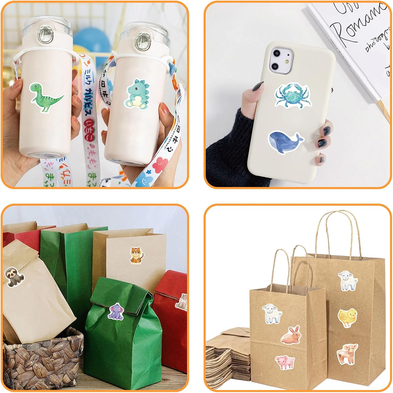 2000 PCS Cute Animal Stickers for Kids Classroom, Stickers Roll for Water Bottles, Home Rewards Stickers, Party Favors image number 2