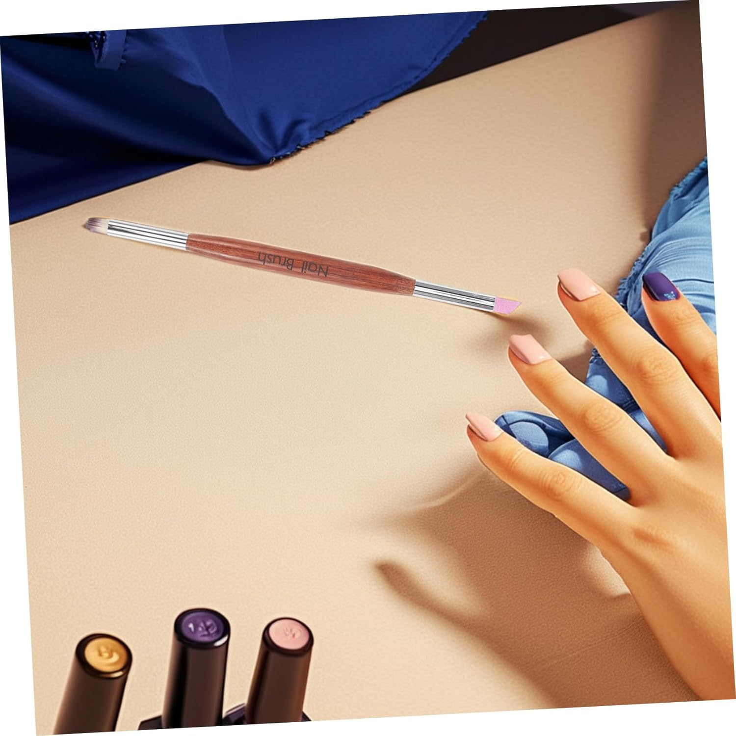 Gogogmee Nail Art Engraving Pen Double Ended Gel Brush for Painting Manicure Cleanup Corrector Cuticle Remover Salon Tool image number 1