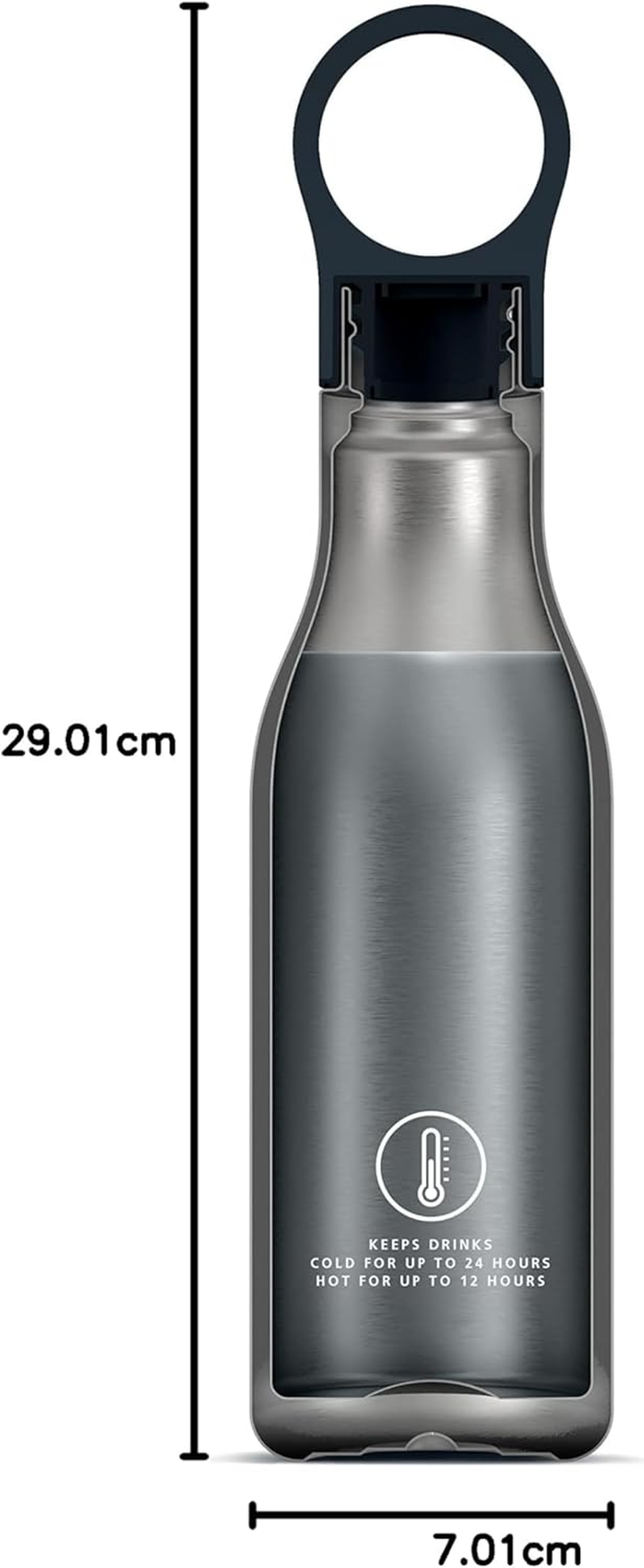 Joseph Joseph Refill Reuse Repeat 2-Piece Travel Mug & Bottle Set - Blue image number 3