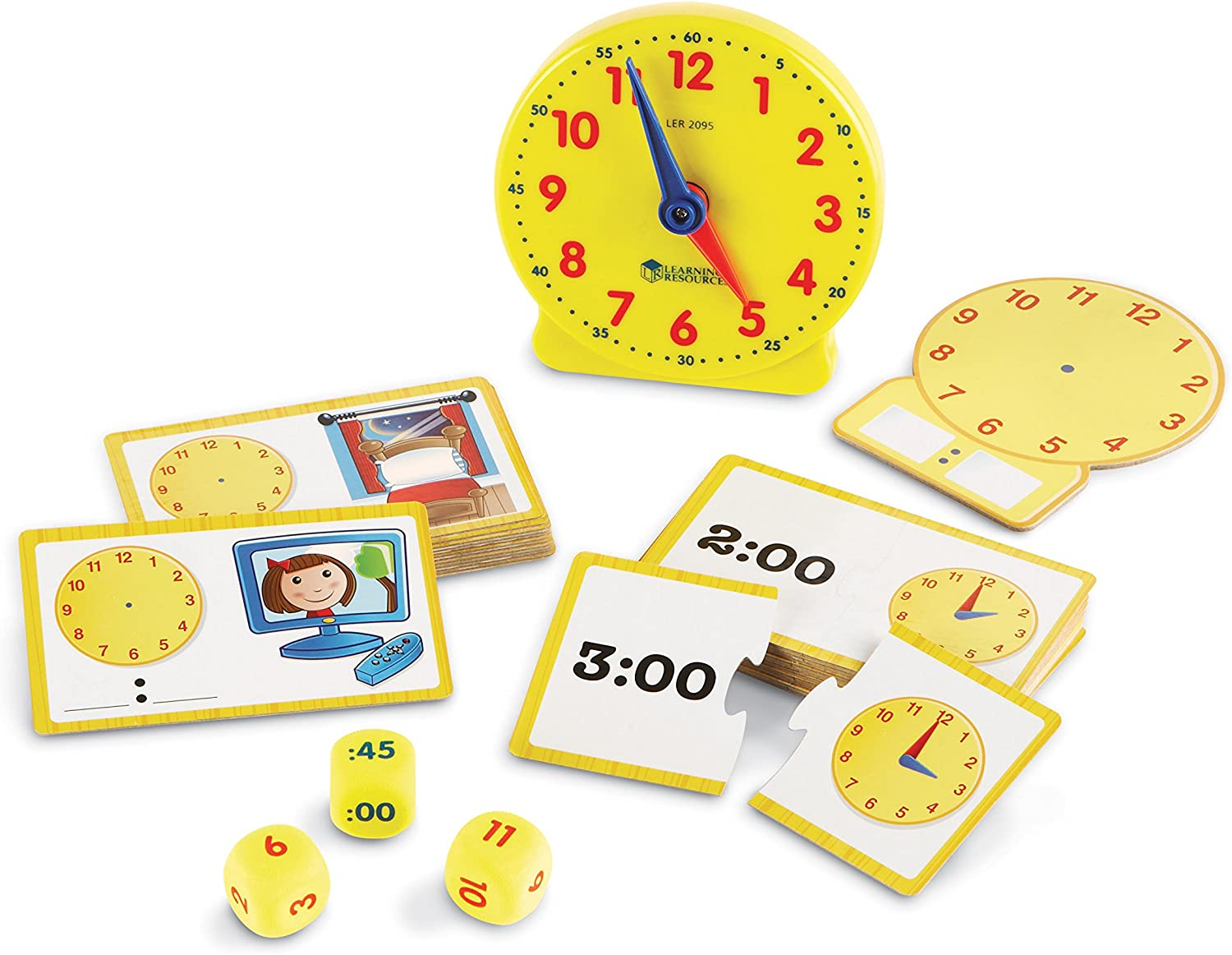 Learning Resources Time Activity Set - 41 Pieces, Ages 5+ Teaching Clocks for Kids image number 1
