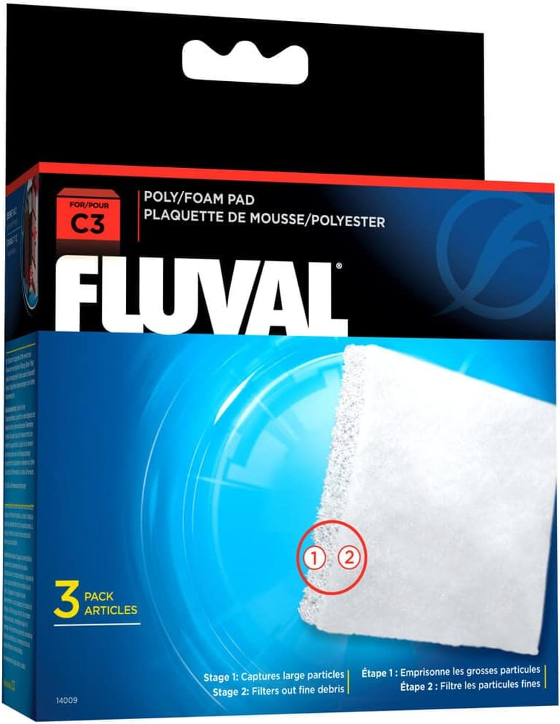 Fluval C Clip-On Filter Foam, Poly Cartridge 3-Pack image number 4