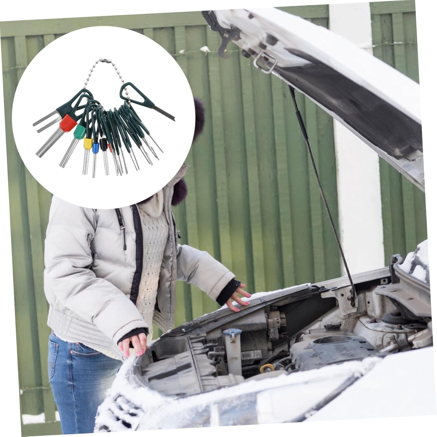 BUGUUYO 18Pcs Terminal Depinning Set Wire Harness Connectors Terminal Ejector for Car image number 4