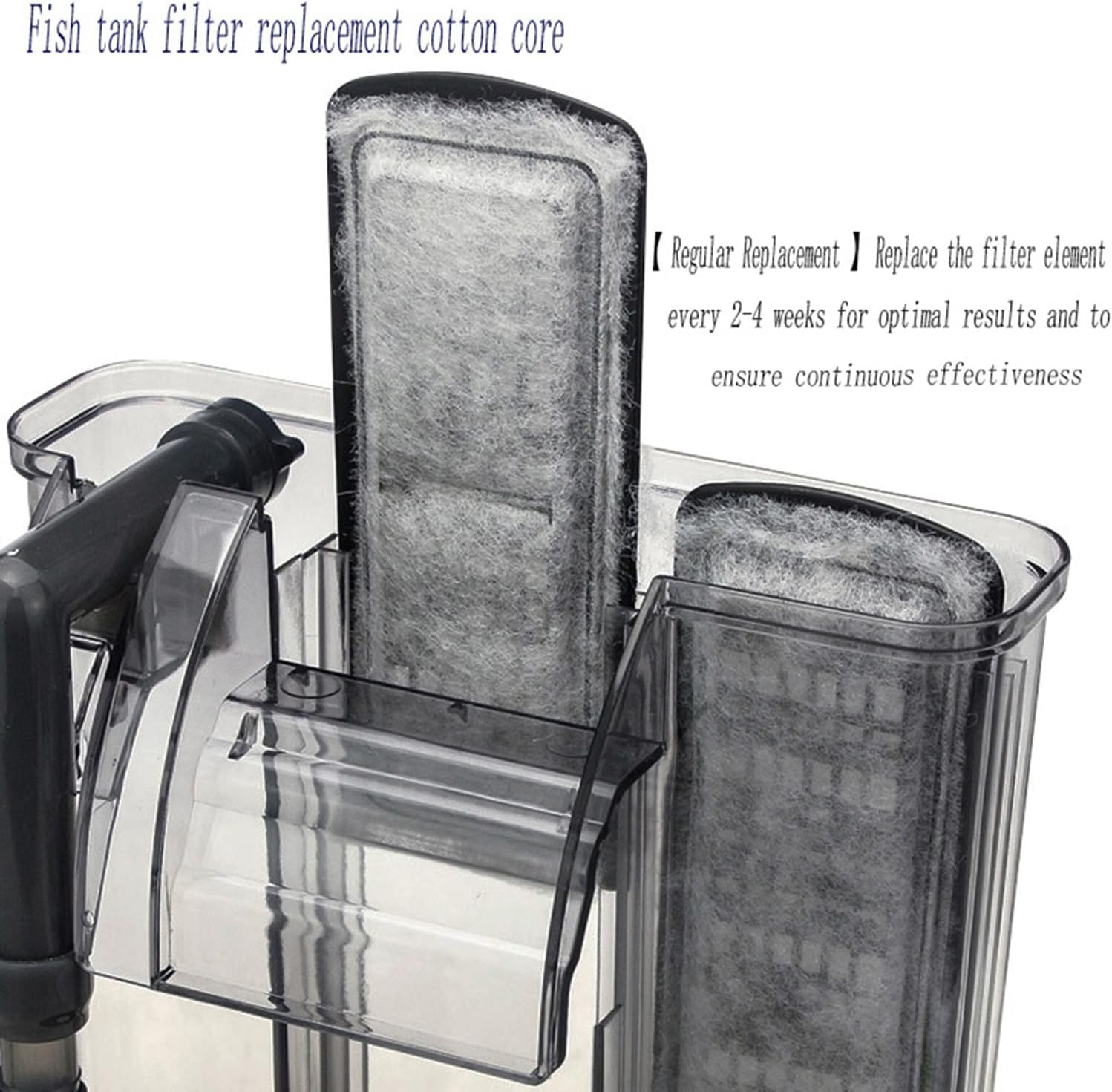 Hysgscwd 10 Pcs Fish Tank Filter Cartridge, Aquarium Filter Cotton Replacement, Wall Mounted Filter Accessories Box Carbon Supplies, Hang on Filter Cartridge, Filter Tank Cotton Core Filter Plate image number 3