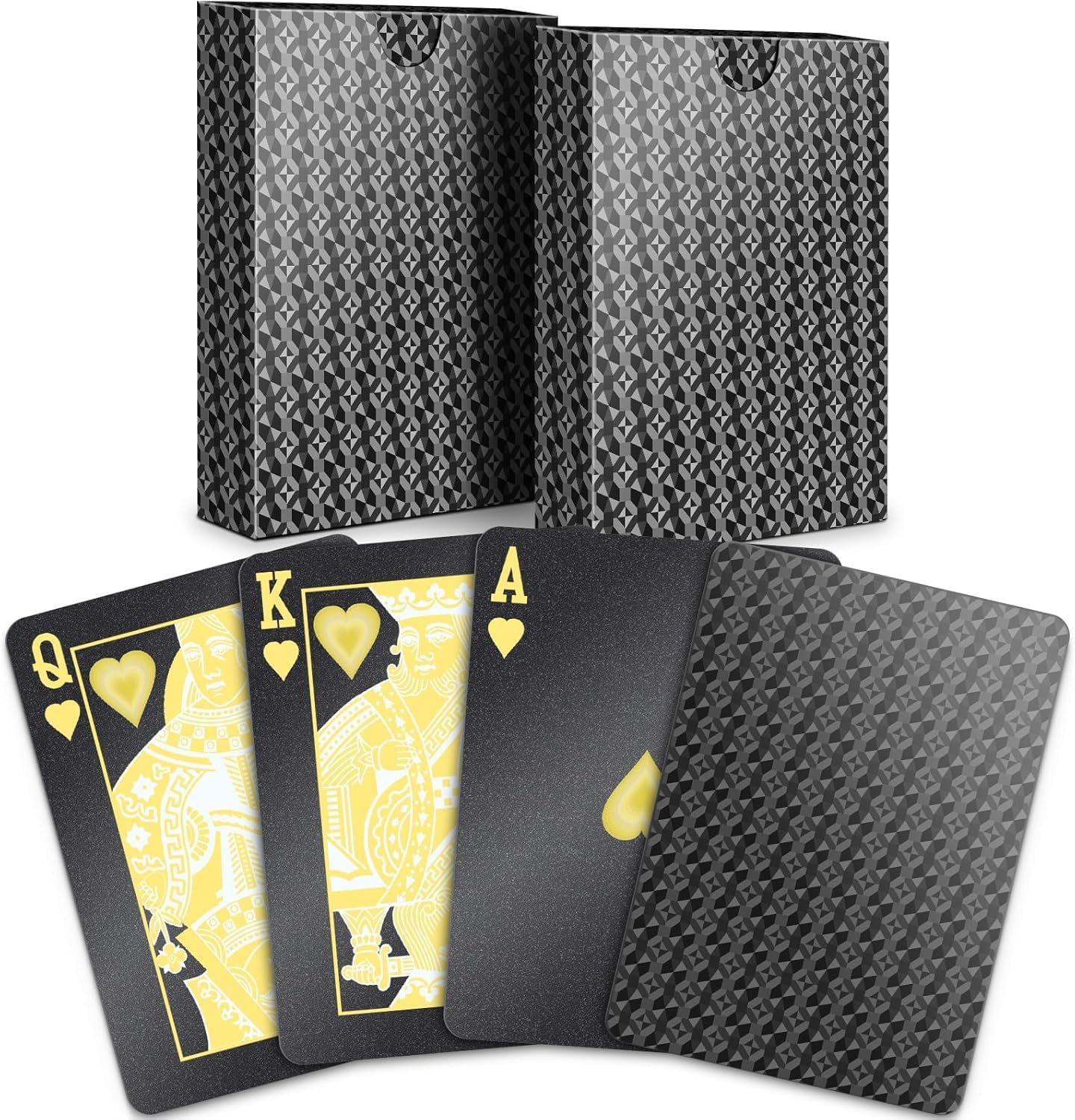 2 Pack Plastic Waterproof Playing Cards - Durable Cool Deck of Cards - Standard Index Professional Poker Cards - Magic Poker Cards for Family Party BBQ Gatherings image number 5