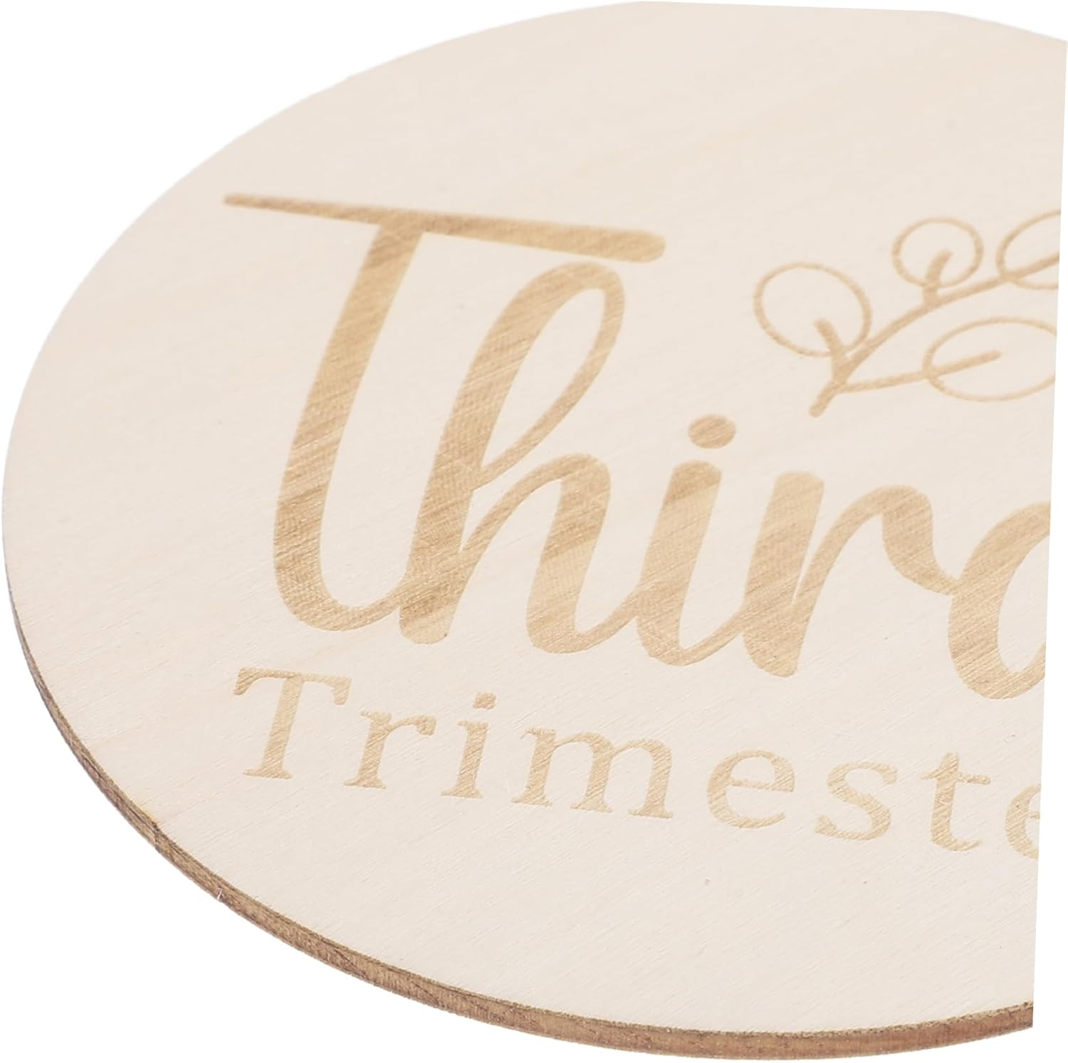 INOOMP Double-Sided Wooden Weekly Pregnancy Milestone Discs for Newborn Photo Prop, Pregnancy Journey Markers 11Pcs round Wood Cards for Weekly Growth Tracking image number 1