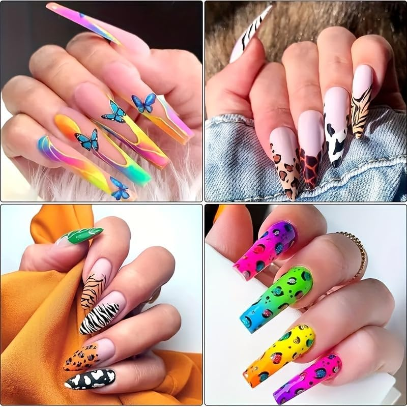 36 Colors Nail Art Gel Paint Kit - Nail Art Kit Colored Nail Gel Set with 15Pcs Painting Nail Brushes image number 4