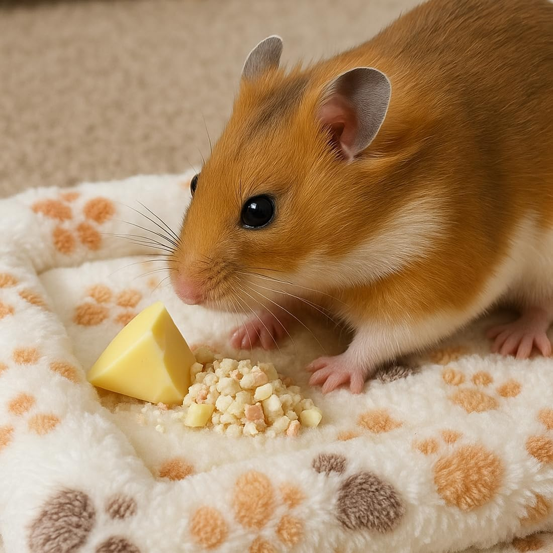 Pack of 2 Warm Fluffy Plush Bed, Small Animal Plush Bed, Guinea Pig Accessories, Rodent Rug, for Small Animals, Chinchilla, Squirrel, Guinea Pigs