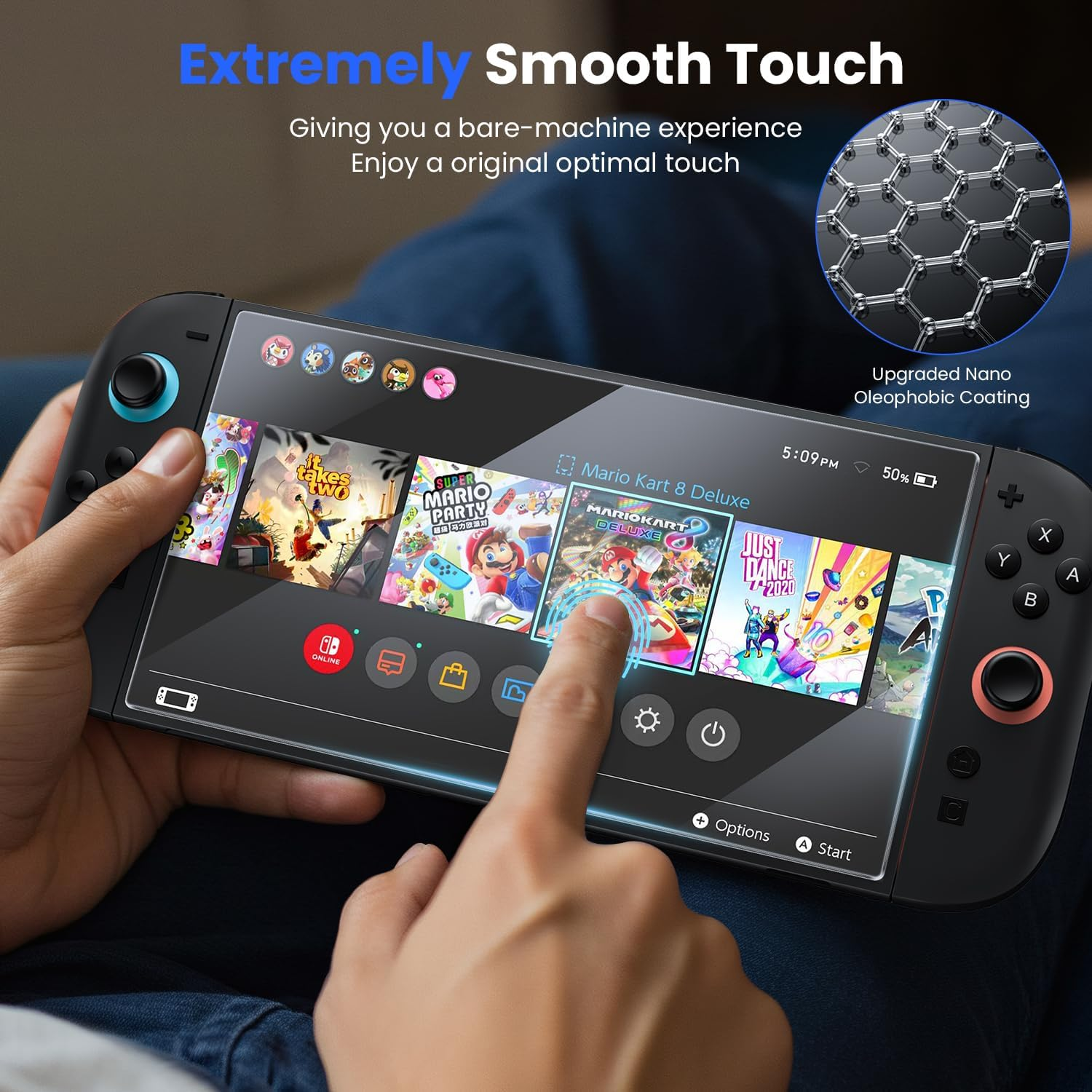 WSKEN for Nintendo Switch 2 Screen Protector - Shatterproof Tempered Glass with Auto-Dust Removal, Zero Bubbles Auto-Alignment, Anti-Scratch Glass Film for Switch 2 (2025) Accessories, 2 PCS image number 6