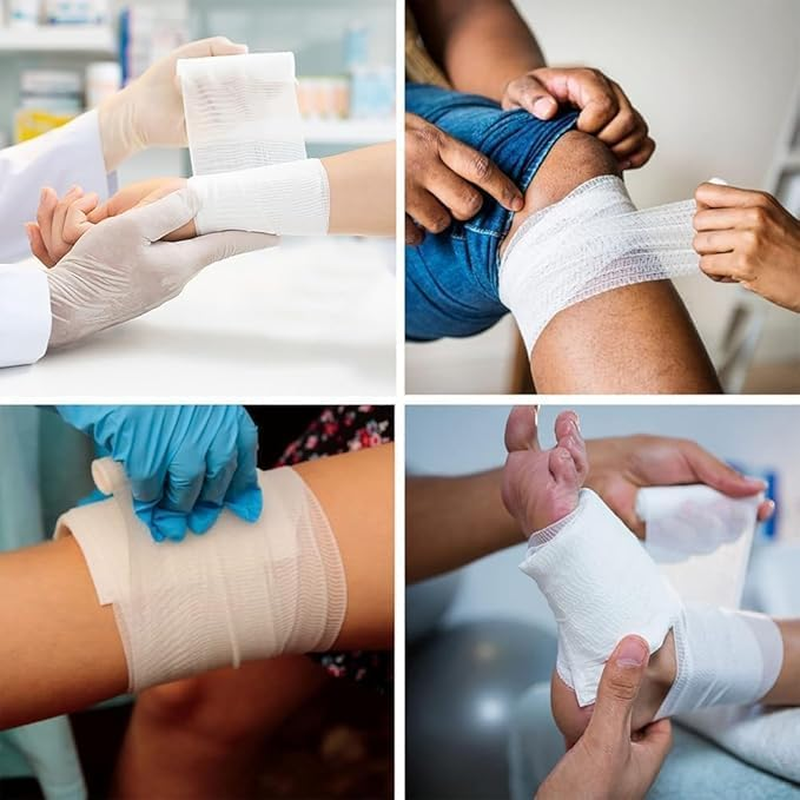 SZHENGSHAN 20 Roll Elastic Gauze Bandages, Stretch Gauze Bandage Roll, Medical Gauze Bandage, 7.5Cm X 4.5M, 20Pcs image number 3