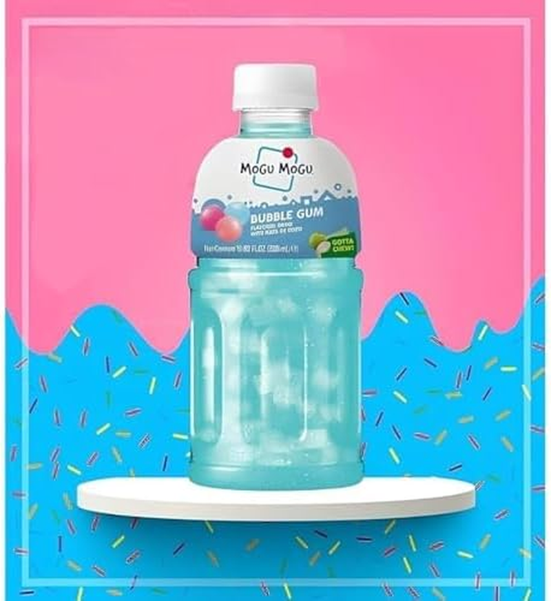 Mogu Mogu Cream Soda Zero Sugar Drink with Nata De Coco 320Ml 24 Carton