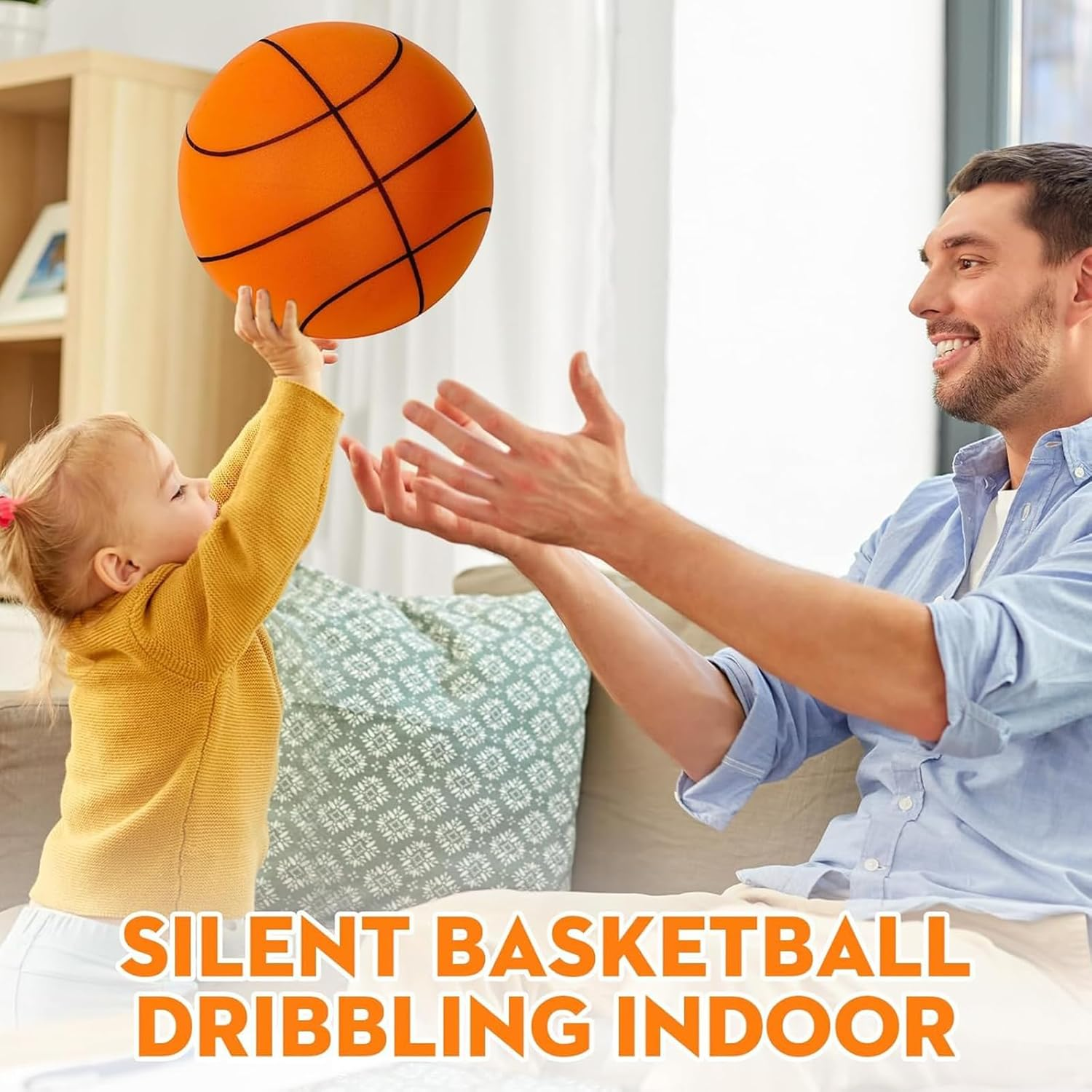 Silent Basketball, 2025 Upgrade Dribble Silent Basketball, Foam Indoor Training Quiet Ball image number 2