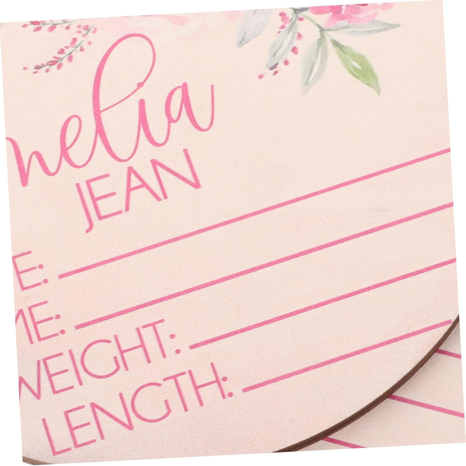 2Pcs Wooden Birth Announcement Name Signs Personalised Name Plaques for Nursery Decor Memory for Newborn Photos image number 3