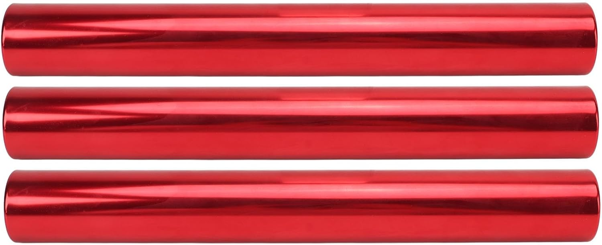 Athletics Reusable Batons 3Pcs Aluminum Alloy Proper Size for Student Relay Events (Red)