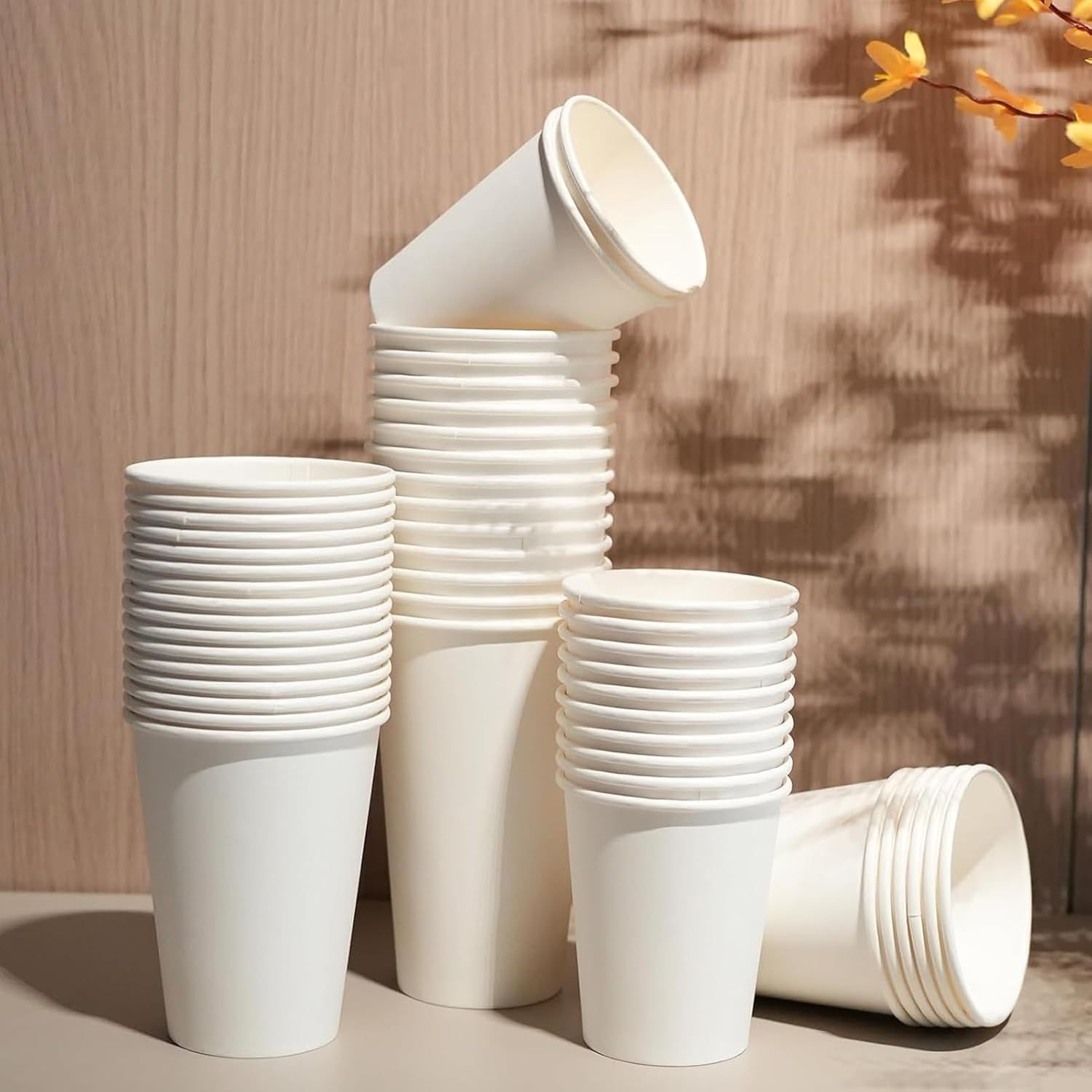 Aping 300 Pack Paper Cups 8 Oz, Disposable Coffee Cups, Paper Coffee Cups 8 Oz, White Hot/Cold Beverage Drinking Cups for Water Juice or Tea, Office Party Home Travel image number 1
