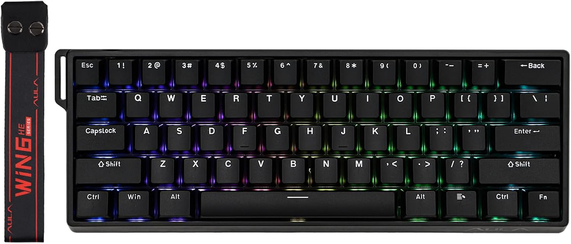 EPOMAKER Aula WIN60 HE 60% Wired Magnetic Keyboard with Adjustable Actuation, 8000 Hz Polling Rate, Hall Effect Switches, Hot-Swap, for FPS Games (Black) image number 6