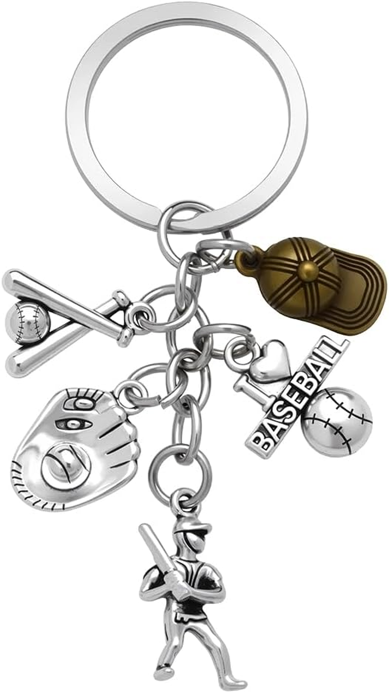 Basketball Soccer Football Sports Keychain Gifts for Boys Girls Women Men Sports Lover Gift Accessories Decorations Keepsake