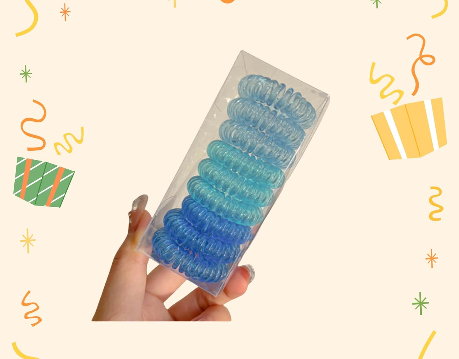 9 Pack Women'S Waterproof Headbands,Non-Slip Sweatband Hairbands for Sports, Workouts, Running, Yoga & Tennis,Soft Elastic Hair Ties Accessories for Women & Girls (Blue) - Blue image number 3