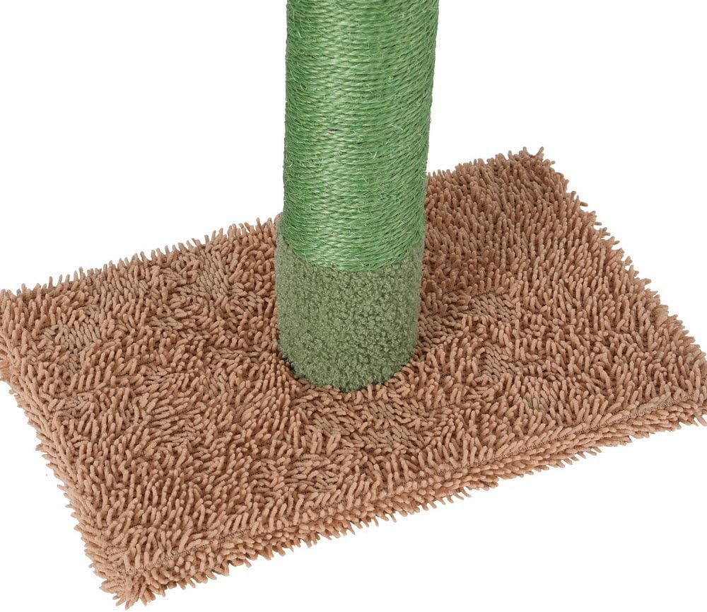 I.Pet Cat Tree Floor to Ceiling, 290Cm Cat Scratching Post, 5-Tier Cat Tower with Condo & Hammock Bed, Play Towers & Trees for Cats Indoor, Easy to Install, Green image number 1