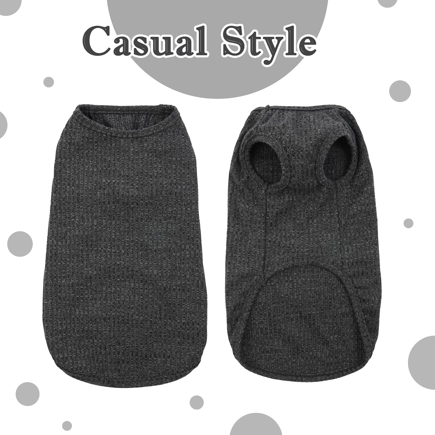 Hjumarayan Dog Jumpers Large Size - Knitted Dog Jumpers Lightweight Dog Jumper Large Dog Sweater, Striped Dog T Shirt Stretchy Dog Jumper Lightweight Vest for Medium Large Dogs (Black XXL) image number 6