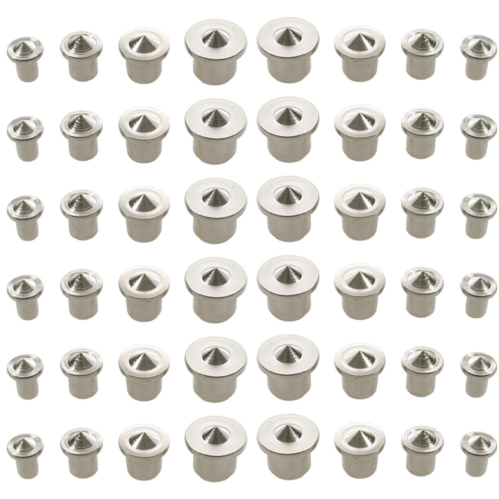 48Pcs Dowel and Tenon Center Transfer Plug Set,Drill Hole Tool for Woodworking Tool Accessories, Point Precise Carbon Doweling Centering Positioning Pin,For Accurate Drilling image number 6