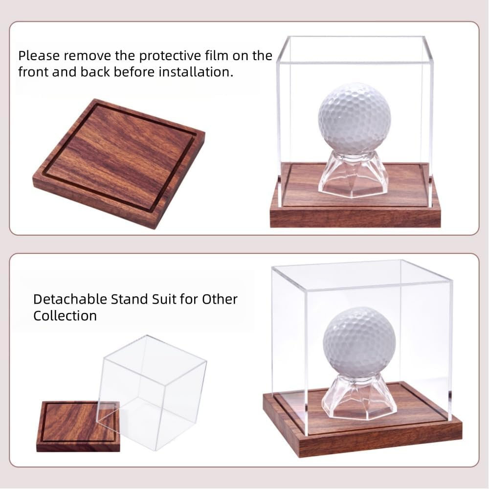 Golf Ball Display Holder,Transparent Golf Ball Organizer Holder | Dustproof Sports Accessories, Square Baseball Storage Case for Study Room Bedroom image number 5