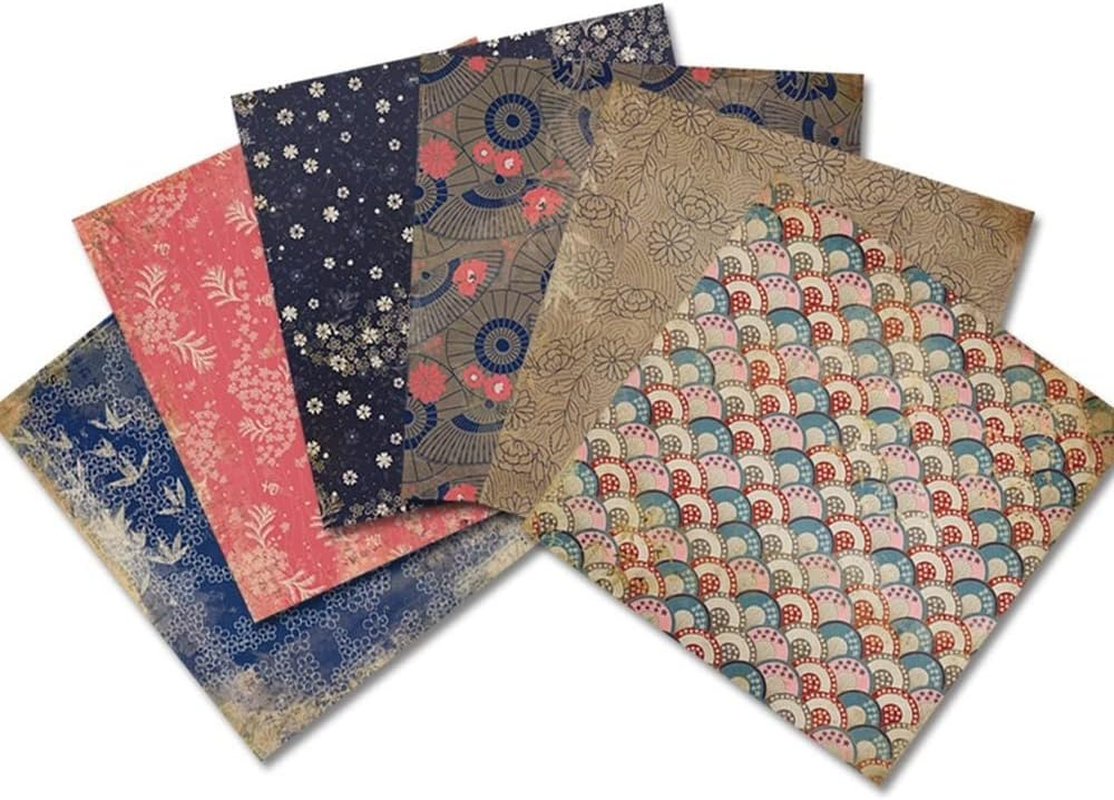 LZBRDY Vintage Japanese Style 6"X6" Junk Journal Decorative Craft Paper Pad, 24 Sheet Single-Sided Scrapbook Paper, 160GSM Cuttable Scrapbooking Card Making Album Supplies image number 3