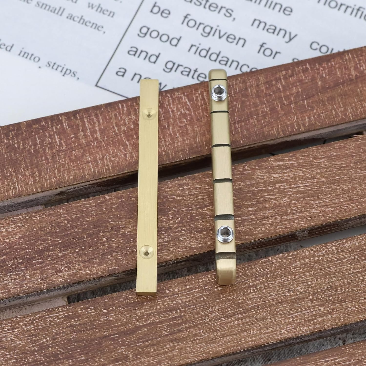 YINETTECH Electric Guitar Brass Bridge Nut 42Mm Height Adjustable Electric Guitar Nut 6 String Guitar Nut Suitable for ST TL Style Electric Guitar image number 4