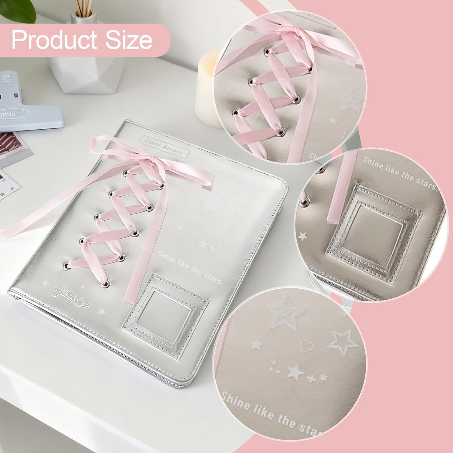 Photo Album Card Album 10 Page Premium Card Holder Folders Picture Albums for Valentines Vacation Pictures Family Travel image number 2