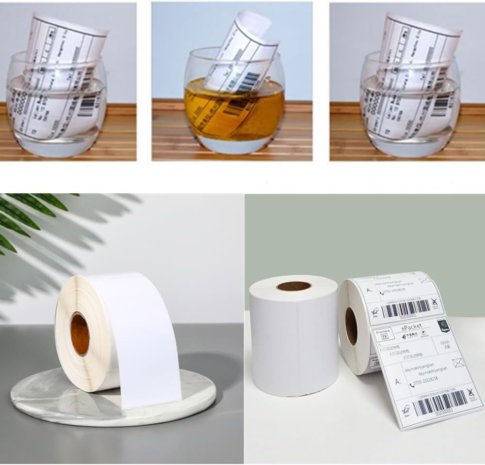 Thermal Labels 100 X 150 Mm Direct Thermal Labels, Barcode Printer Labels,Direct Thermal Labels Barcode Printer Labels Self Adhesive Label Sticker Address Labels(350 Labels per Roll) image number 1