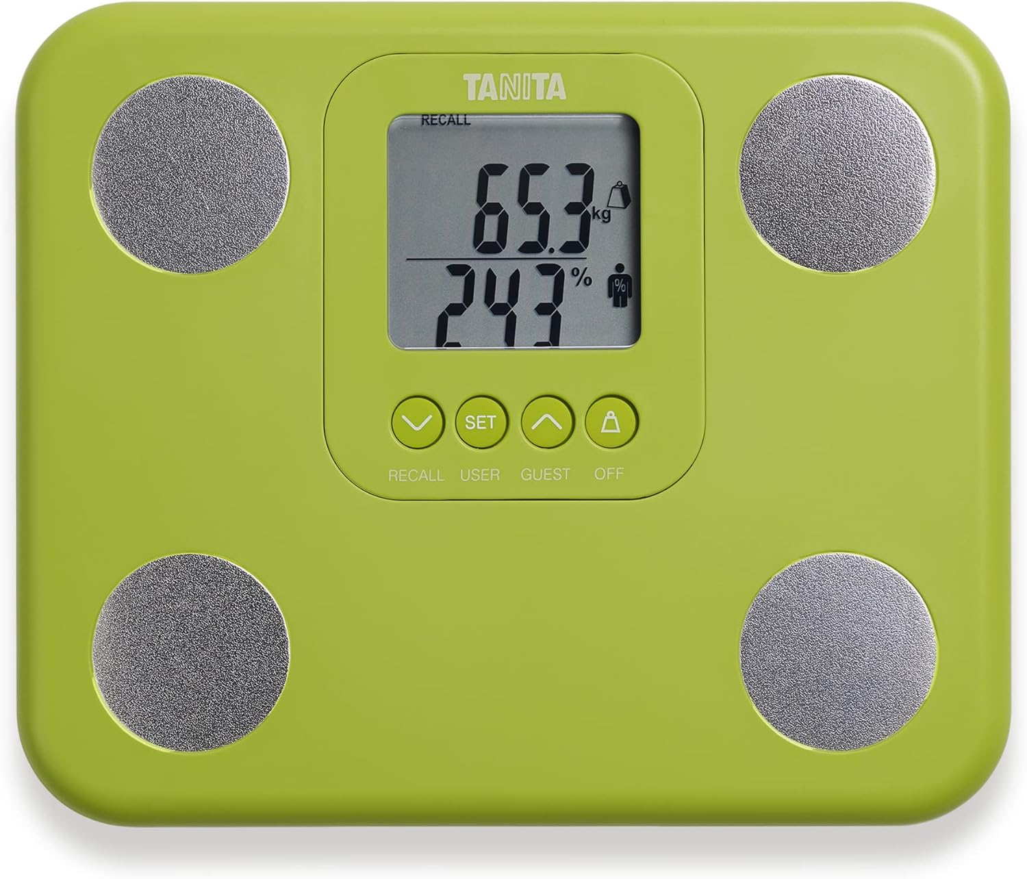 TANITA BC-730 Lightweight Compact Innerscan Body Analysis Monitor, Easy to Read, 9 Measurements Display, Green