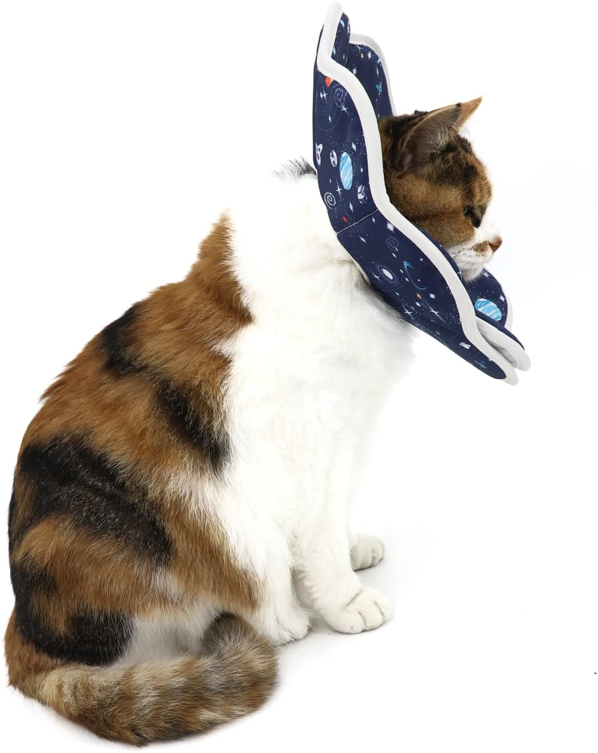 Soft Cat Cone, Adjustable Pet Recovery Collar after Surgery to Prevent Licking Wound, Protective Cat Neck Cone, Comfortable Pet Elizabethan Collar for Cats Kittens and Puppies (Small) image number 2