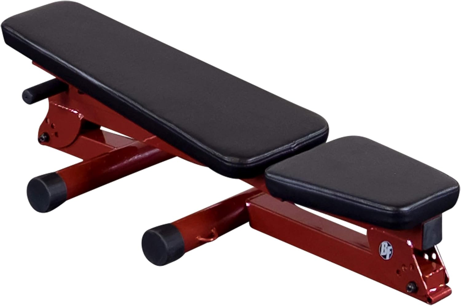Best Fitness Flat/Incline/Decline Folding Bench, Red