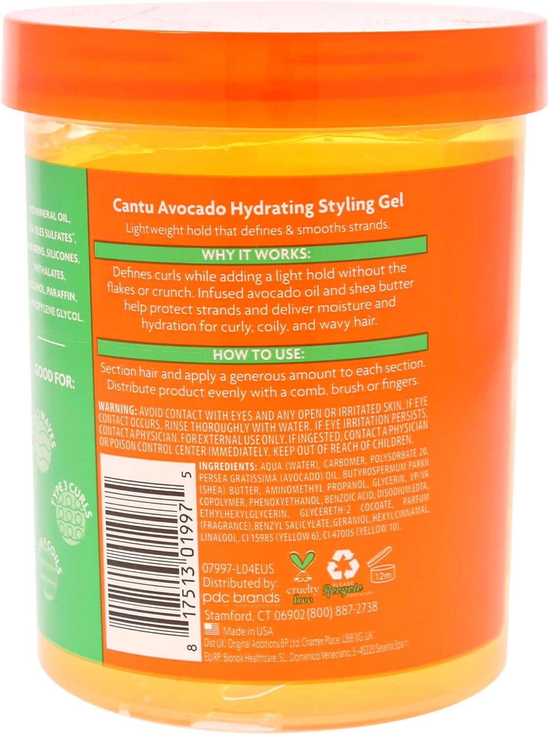 Cantu Avocado Styling Gel 524 G